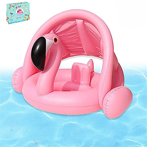

Inflatable Pool Float Baby Swimming Float Sunshade Canopy with Safety Seat PVC / Vinyl Flamingo Water fun Summer Beach Swimming 1 pcs Boys and Girls Kid's Baby