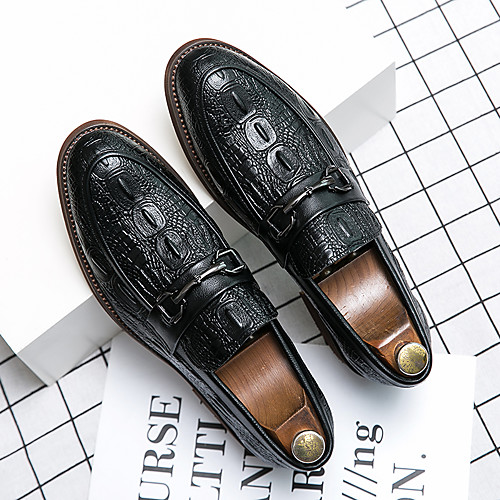 

Men's Loafers & Slip-Ons Business Daily Walking Shoes PU Breathable Non-slipping Wear Proof Black Brown Spring