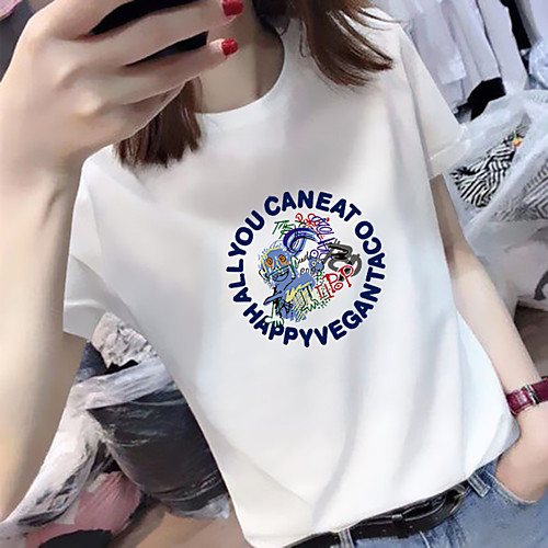 

Women's Tee / T-shirt Pure Color Crew Neck Spandex Sport Athleisure Top Short Sleeves Breathable Soft Comfortable Everyday Use Casual Daily Outdoor