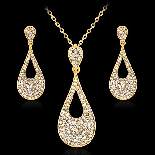 

Women's Cubic Zirconia Jewelry Set Geometrical Flower Stylish Earrings Jewelry Gold For Anniversary Party Evening Prom Festival 1 set