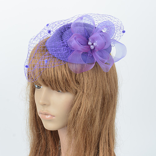 

Elegant Retro Tulle Fascinators with Floral / Hollow-out 1 Piece Special Occasion / Party / Evening Headpiece
