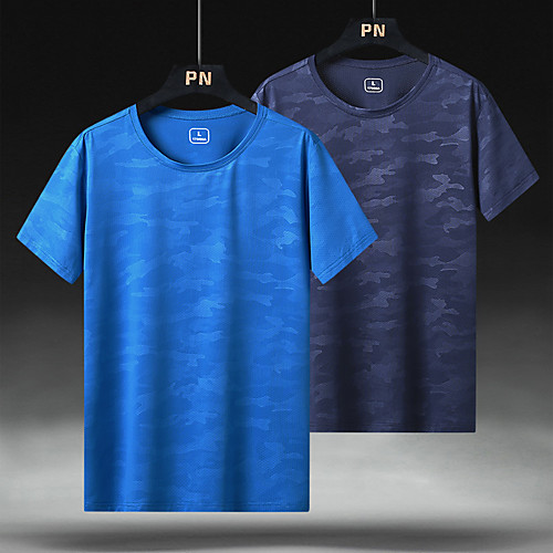 

Women's T shirt Hiking Tee shirt Short Sleeve Crew Neck Tee Tshirt Top Outdoor Lightweight Breathable Quick Dry Soft Autumn / Fall Spring Spandex Polyester Camo Blue Pink Orange Fishing Climbing Beach