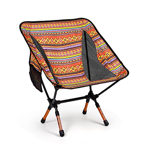 

Camping Chair with Side Pocket Multifunctional Portable Breathable Ultra Light (UL) Aluminum Alloy for 1 person Fishing Beach Camping Autumn / Fall Winter Blue Orange