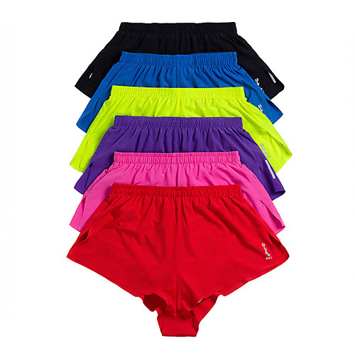

0ZL Women's Men's Running Shorts Marathon One-third Shorts Athletic Bottoms Split Fitness Gym Workout Marathon Running Exercise Breathable Quick Dry Soft Sport Solid Colored Black Blue Purple Yellow