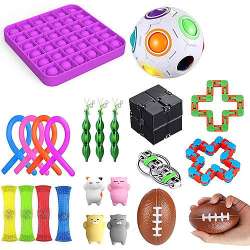 

Squishy Toy Sensory Fidget Toy Stress Reliever 23 pcs Mini Creative Stress and Anxiety Relief Decompression Toys Slow Rising Plastic For Kid's Adults' Men and Women Boys and Girls Gift