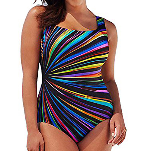 

wuyimc plus size one piece swimsuit, womens swimming costume bathing suit padded swimsuit monokini swimwear push up (4xl, multicolor)