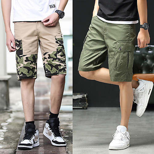 

Men's Hiking Shorts Hiking Cargo Shorts Camo Summer Outdoor Multi-Pockets Breathable Soft Wear Resistance Cotton Shorts Black Army Green Camouflage Grey Khaki Hunting Fishing Climbing 29 30 31 32 34
