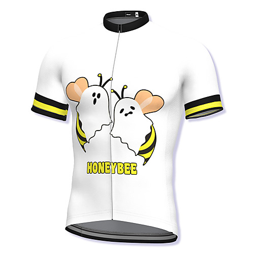 

21Grams Men's Short Sleeve Cycling Jersey Spandex White Bike Top Mountain Bike MTB Road Bike Cycling Breathable Quick Dry Sports Clothing Apparel / Athleisure