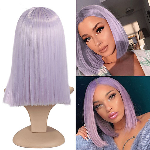 

Synthetic Wig Natural Straight Middle Part Wig Short A15 A16 A17 A18 A19 Synthetic Hair Women's Cosplay Party Fashion Brown Purple