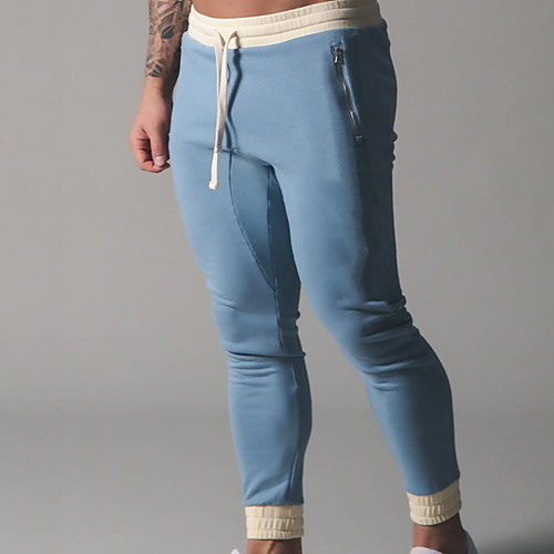

Men's Sweatpants Joggers Jogger Pants Athleisure Bottoms Drawstring Zipper Pocket Cotton Winter Fitness Gym Workout Running Training Breathable Quick Dry Soft Normal Sport Solid Colored Buff White