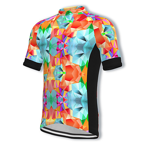 

21Grams Men's Short Sleeve Cycling Jersey Spandex Orange Bike Top Mountain Bike MTB Road Bike Cycling Breathable Quick Dry Sports Clothing Apparel / Athleisure