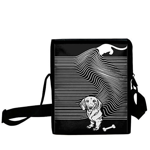 

Unisex Bags Oxford Cloth Canvas Crossbody Bag Zipper Fashion Animal Daily Outdoor 2021 MessengerBag White Black