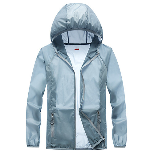 

Women's Men's Long Sleeve Windbreaker Running Skin Jacket Full Zip Coat Top Athletic Athleisure Summer Waterproof UV Sun Protection Quick Dry Fitness Gym Workout Running Jogging Sportswear Solid