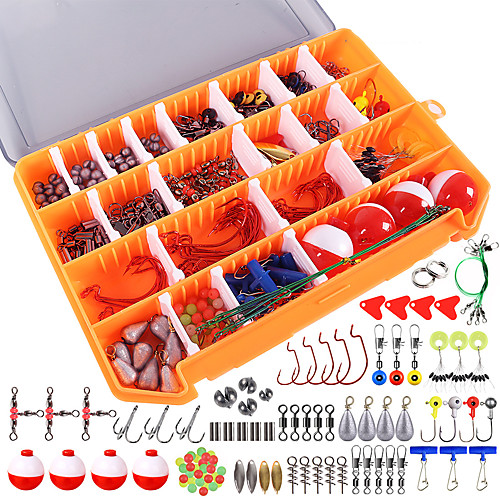 

263 pcs Fishing Hooks Fishing Snaps & Swivels Fishing Beads Fishing Accessories Set Metal ABS Easy to Carry Easy to Use Sea Fishing Other