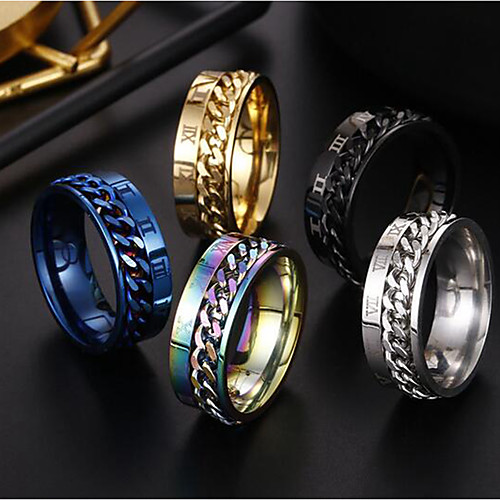 

Ring 3D Black Gold Silver Alloy European 7 8 9 10 12 / Men's