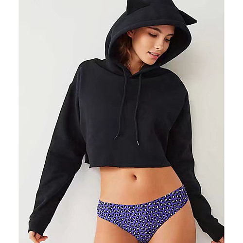 

Women's Hoodie Pullover Crop Top Hoodie Sport Athleisure Hoodie Top Long Sleeve Breathable Soft Comfortable Everyday Use Street Casual Daily Outdoor