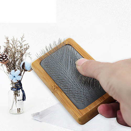 

Dog Cat Grooming Cleaning Pet Grooming Brush Stainless steel Brush Dog Clean Supply Pet Hair Remover Easy to Use Removing Matted Tangled Safety Pet Grooming Supplies Gray