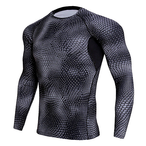 

Men's Long Sleeve Compression Shirt Running Shirt Running Base Layer Tee Tshirt Top Athletic Athleisure Winter Spandex Moisture Wicking Quick Dry Breathable Fitness Gym Workout Running Active