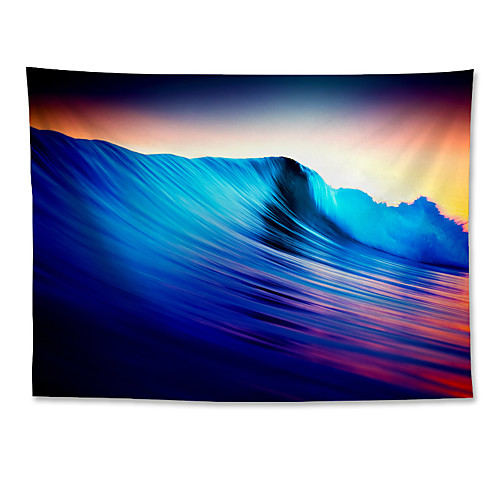 

Wall Tapestry Art Decor Blanket Curtain Hanging Home Bedroom Living Room Colourful Polyester Waves Sea Landscape