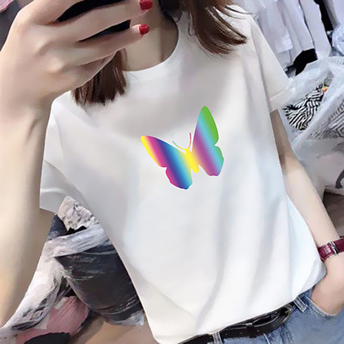 

Women's Tee / T-shirt Pure Color Crew Neck Spandex Butterfly Sport Athleisure Top Short Sleeves Breathable Soft Comfortable Everyday Use Casual Daily Outdoor