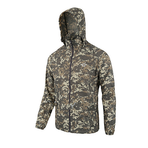 

Men's Hunting Jacket Outdoor Breathable Ventilation Fast Dry Front Zipper Fall Spring Summer Solid Colored Polyester Yellow Camouflage Grey