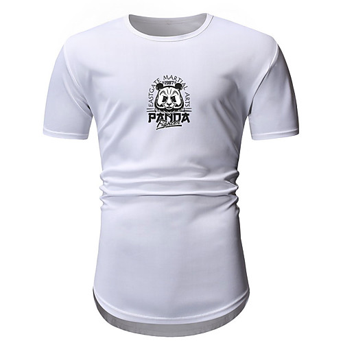 

Men's T shirt Hot Stamping Graphic Prints Animal Print Short Sleeve Daily Tops Casual Fashion White Wine Army Green