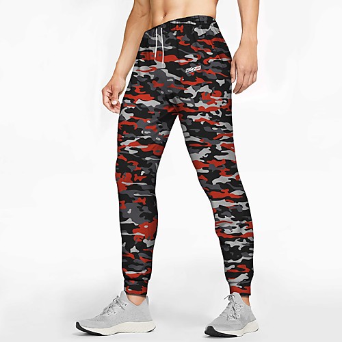 

21Grams Men's Sweatpants Joggers Jogger Pants Athletic Bottoms Drawstring Winter Fitness Gym Workout Running Training Exercise Breathable Soft Sweat wicking Sport Red / Micro-elastic / Athleisure