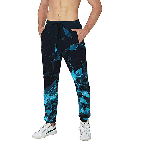 

Men's Casual Athleisure Daily Sports Jogger Pants Sweatpants Pants Geometry Full Length Drawstring Pocket 3D Print 1 2 3 4