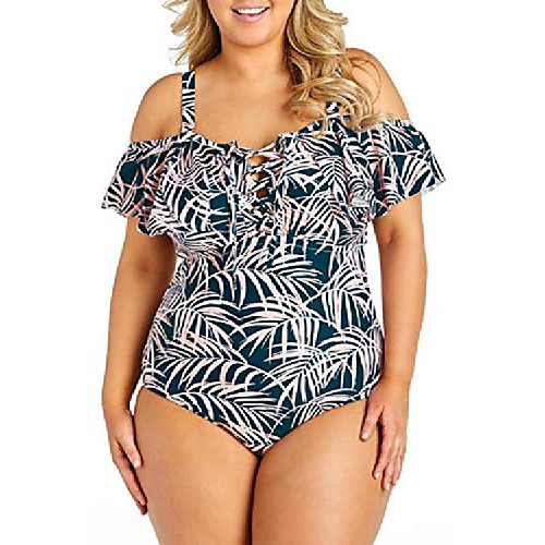 

raisins curve women's cubana lace up one piece pink