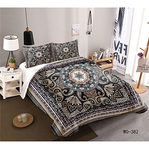 

3-Piece Duvet Cover Set Hotel Bedding Sets Comforter Cover with Soft Lightweight Microfiber, Include 1 Duvet Cover, 2 Pillowcases for Double/Queen/King