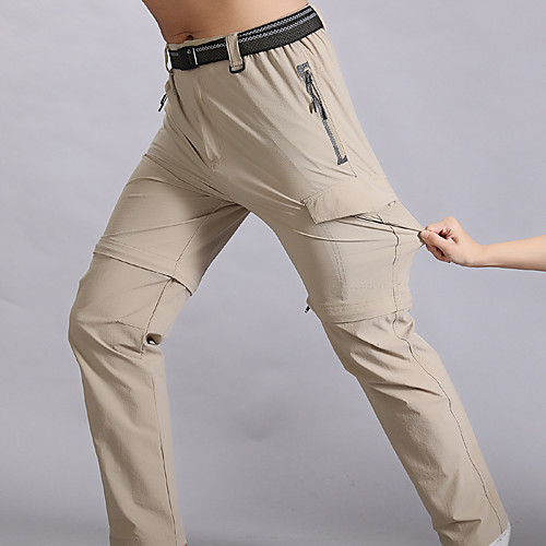 

Men's Hiking Pants Trousers Hiking Cargo Pants Convertible Pants / Zip Off Pants Solid Color Summer Outdoor Tailored Fit Waterproof Ultra Light (UL) Antistatic Quick Dry Nylon Spandex Pants / Trousers