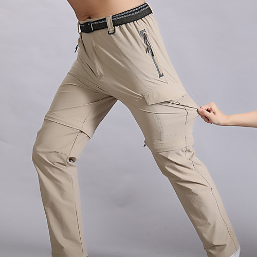 

Men's Hiking Pants Trousers Hiking Cargo Pants Convertible Pants / Zip Off Pants Solid Color Outdoor Tailored Fit Waterproof Breathable Quick Dry Ultra Light (UL) Nylon Spandex Pants / Trousers Dark