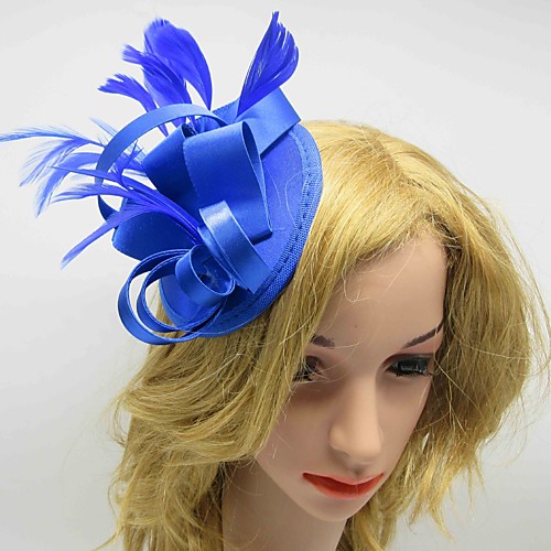 

Elegant Romantic Feather / Fabric Fascinators with Feather 1 Piece Special Occasion / Party / Evening Headpiece