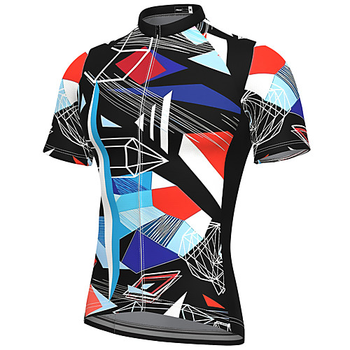 

21Grams Men's Short Sleeve Cycling Jersey Spandex Blue Bike Top Mountain Bike MTB Road Bike Cycling Breathable Quick Dry Sports Clothing Apparel / Athleisure