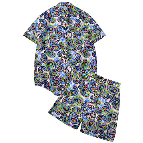 

Men's Shirt Suits 3D Print Cashew nuts Button-Down 3D Print Short Sleeve Daily Tops Casual Fashion Breathable Rainbow