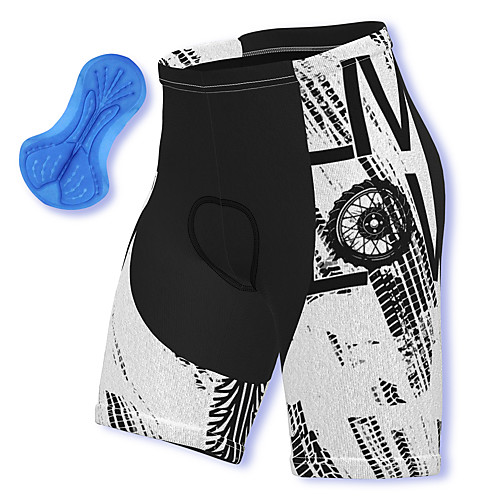 

21Grams Men's Cycling Shorts Spandex Bike Padded Shorts / Chamois Breathable Quick Dry Sports White Mountain Bike MTB Road Bike Cycling Clothing Apparel Bike Wear / Athleisure