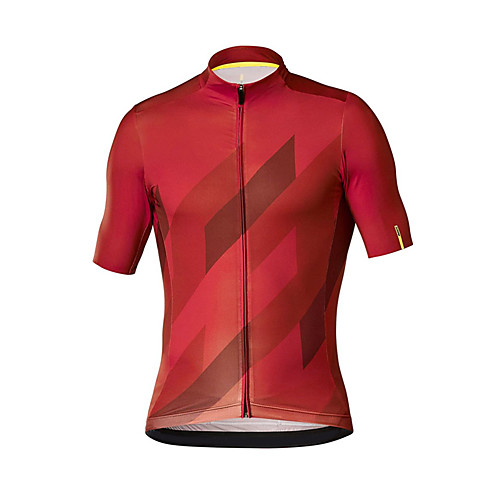 

21Grams Men's Short Sleeve Cycling Jersey Spandex Red Bike Top Mountain Bike MTB Road Bike Cycling Breathable Quick Dry Sports Clothing Apparel / Athleisure
