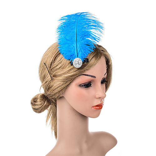 

Elegant Retro Feather Fascinators with Feather / Trim 1 Piece Special Occasion / Party / Evening Headpiece