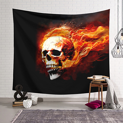 

Wall Tapestry Art Decor Blanket Skull Curtain Hanging Home Bedroom Living Room Decoration and Novelty and Psychedelic