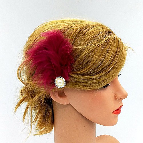 

Elegant Pearl Feathers Fascinators with Crystal / Feather 1 Piece Special Occasion / Party / Evening Headpiece