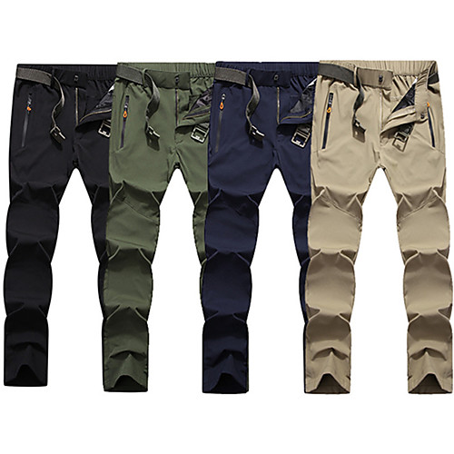 

Women's Men's Hiking Pants Trousers Solid Color Outdoor Waterproof Lightweight Breathable Comfort Spandex Pants / Trousers Black Army Green Khaki Dark Blue Hunting Fishing Camping / Hiking / Caving