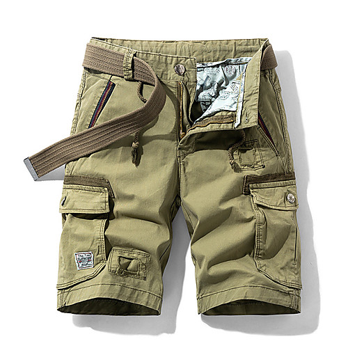 

Men's Hiking Shorts Hiking Cargo Shorts Solid Color Outdoor 10 Breathable Soft Wear Resistance Cotton Shorts Black Grey Khaki Green Hunting Fishing Climbing 28 29 30 36 38