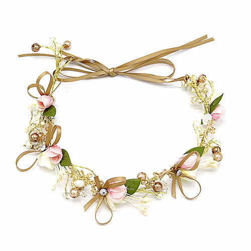 

Wedding Bridal Copper wire Headbands / Headdress / Headpiece with Imitation Pearl / Crystal / Rhinestone / Flower 1 Piece Wedding / Party / Evening Headpiece