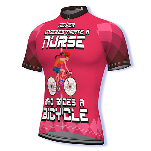 

21Grams Men's Short Sleeve Cycling Jersey Spandex Red Bike Top Mountain Bike MTB Road Bike Cycling Breathable Quick Dry Sports Clothing Apparel / Athleisure