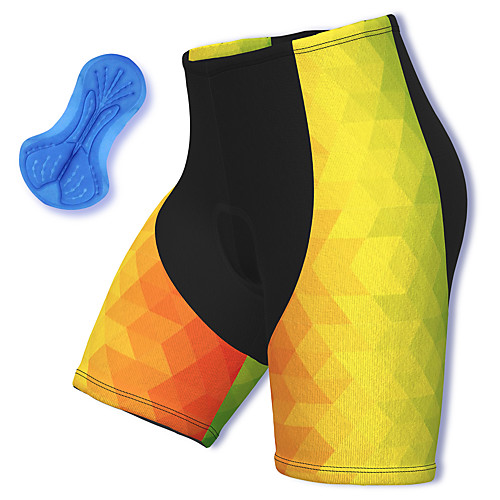 

21Grams Men's Cycling Shorts Spandex Bike Padded Shorts / Chamois Breathable Quick Dry Sports Yellow Mountain Bike MTB Road Bike Cycling Clothing Apparel Bike Wear / Athleisure