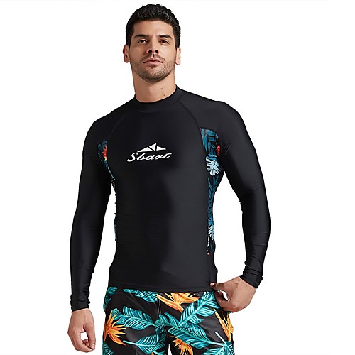 

SBART Men's Diving Rash Guard Top Breathable Quick Dry Long Sleeve Swimming Surfing Snorkeling Patchwork Autumn / Fall Spring Summer / Micro-elastic