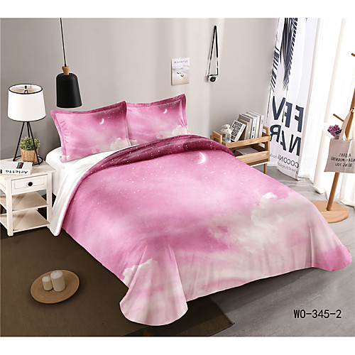 

3-Piece Duvet Cover Set Hotel Bedding Sets Comforter Cover with Soft Lightweight Microfiber, Include 1 Duvet Cover, 2 Pillowcases for Double/Queen/King