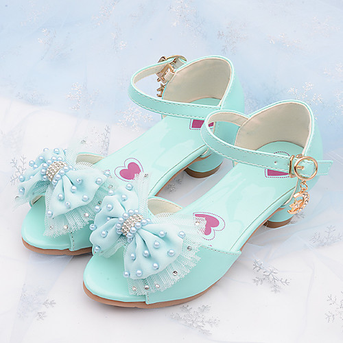 

Girls' Sandals Flower Girl Shoes Princess Shoes School Shoes Rubber PU Katy Perry Sandals Little Kids(4-7ys) Big Kids(7years ) Daily Party & Evening Walking Shoes Bowknot Pearl Buckle White Blue Pink