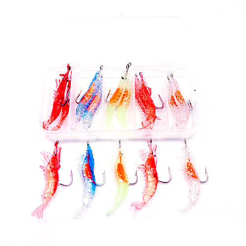 

15 pcs Lure kit Fishing Lures Soft Bait Craws / Shrimp lifelike Bass Trout Pike Lure Fishing