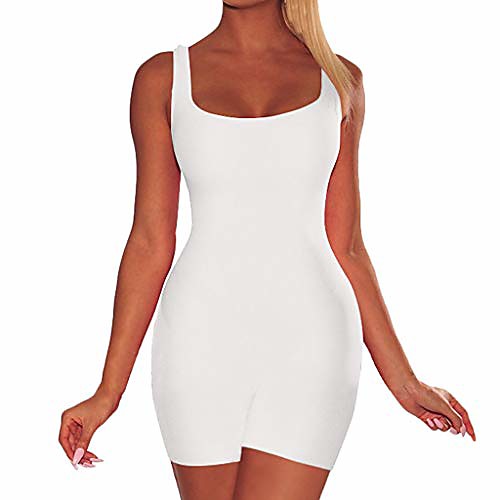 

women's tank tops bodysuit sexy sleeveless top shorts jumpsuits rompers one piece outfits bodycon pant white